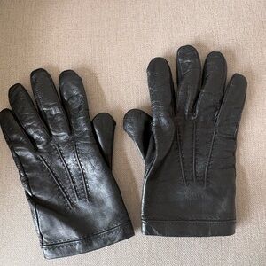 Black Leather Gloves